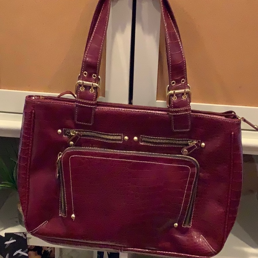 Red shoulder bag